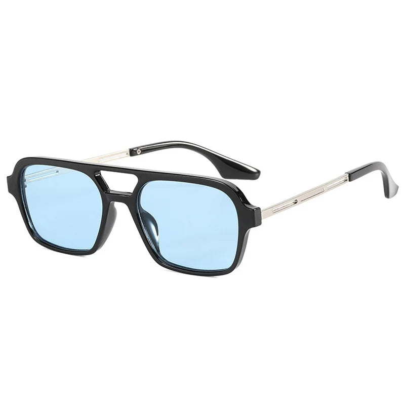 SHOPAHOLIC square sunglasses for women with UV400 mirror lenses and anti-reflective coating, featuring a durable plastic frame.