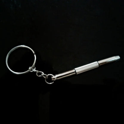 Eyeglass Screwdriver 3-in-1 Portable Stainless Steel Keychain Repair Tool