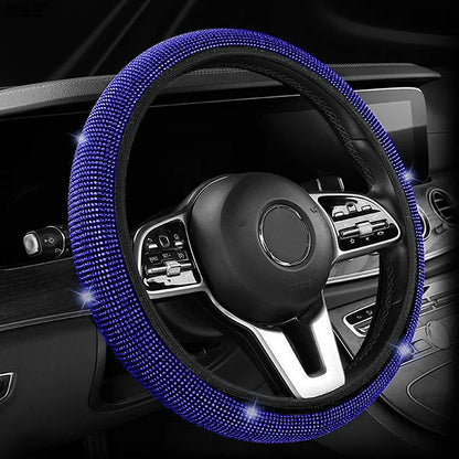 Bling rhinestones crystal steering wheel cover for 37-38cm wheels.