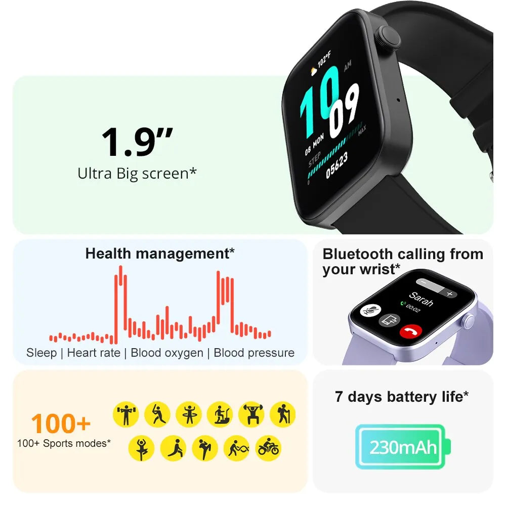 COLMI P71 Smartwatch with built-in voice calling and fitness tracking features