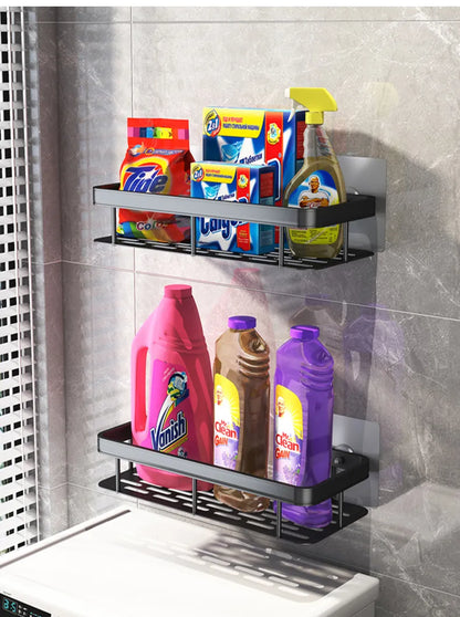 Aluminum Bathroom Shelf and Kitchen Organizer