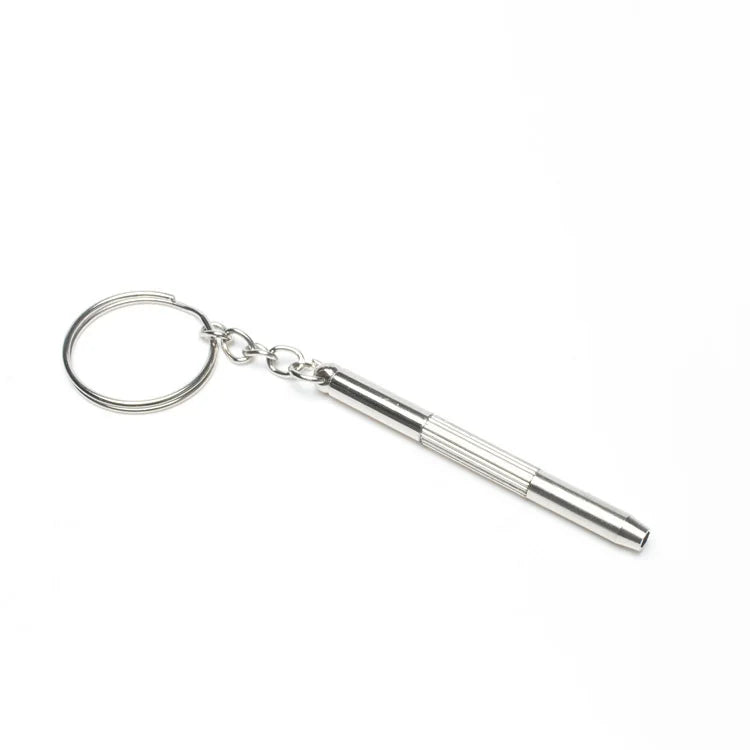 Eyeglass Screwdriver 3-in-1 Portable Stainless Steel Keychain Repair Tool