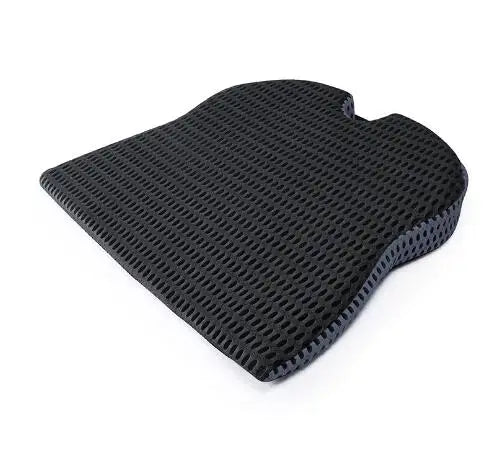 Memory foam wedge cushion for car seats, office chairs, and wheelchairs.