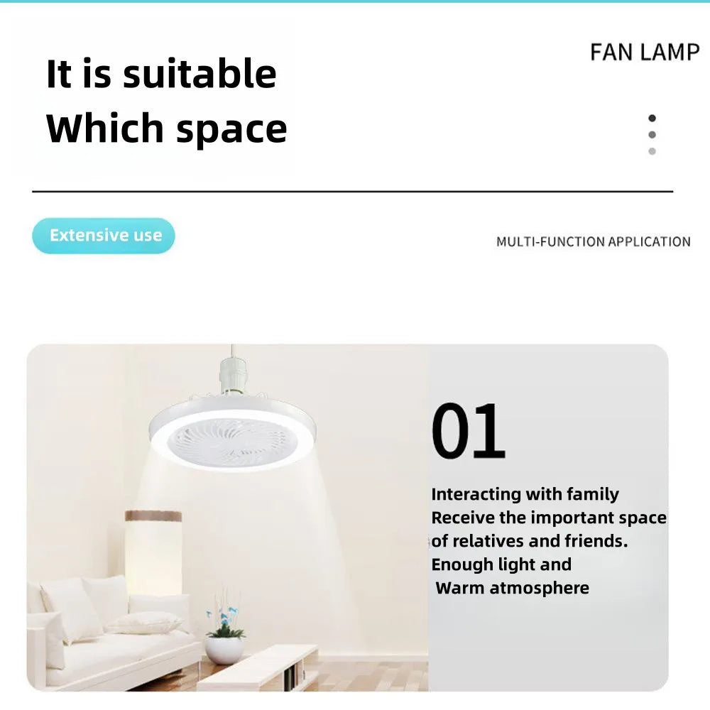 Nordic Ceiling Fan Lamp | Modern Bedroom Dining Room Fan Light