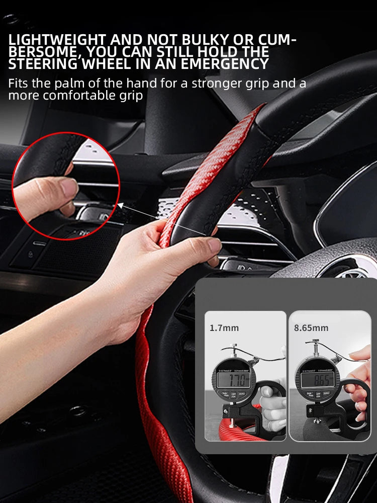 Universal Non-Slip Carbon Fiber Car Steering Cover