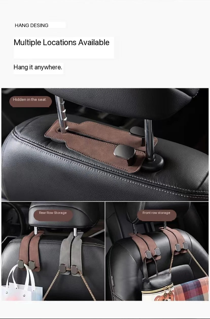 Double Hook Car Seat Holder - Car Bag Hook for Rear Seat