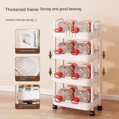 Multi-Layer Trolley Rack | Kitchen, Bathroom, Bedroom Storage