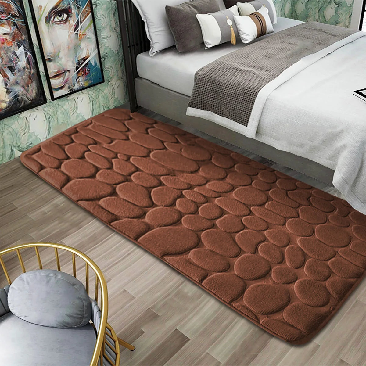 Super Absorbent Coral Velvet Floor Mat – Anti-Slip Bathroom & Door Mat