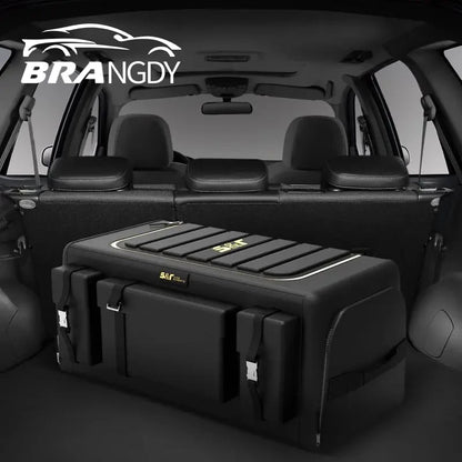 Brangdy Universal Car Trunk Storage Organizer with Lid - 70L Foldable Box