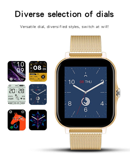 Color Screen Smartwatch with customizable dials, Bluetooth connectivity, and advanced tracking.