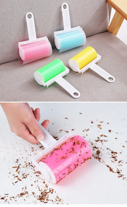 Washable Reusable Sticky Roller - Portable Pet Hair & Dust Remover for Home