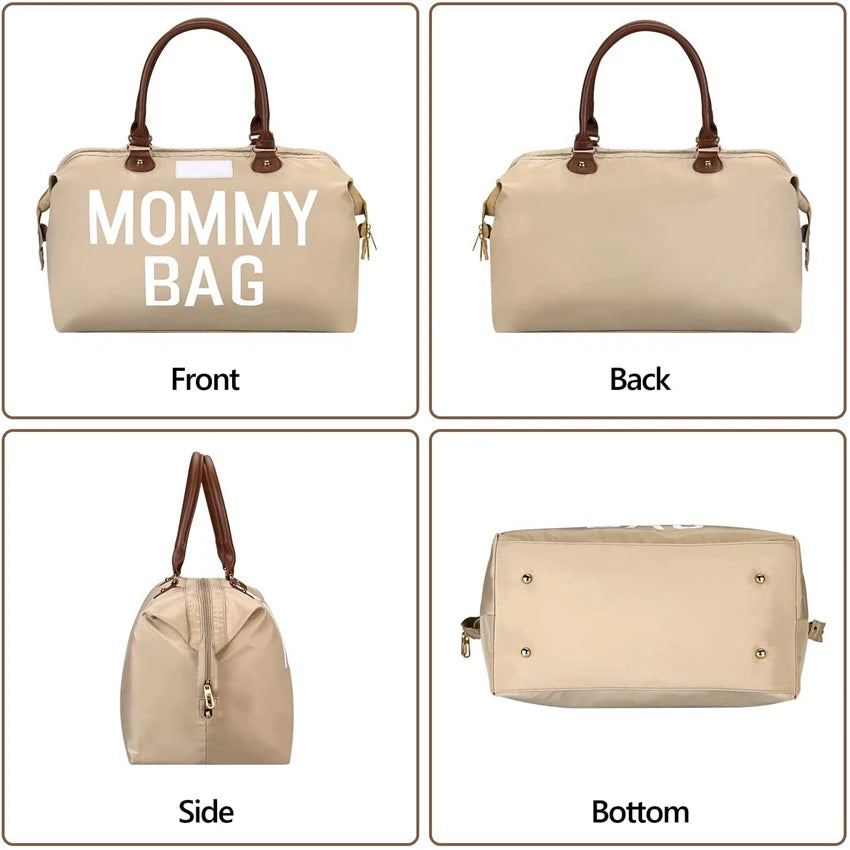 Portable Travel Mommy Bag - Large-Capacity Maternity Diaper Bag with Milk Bottle Insulation