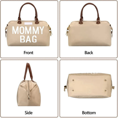 Portable Travel Mommy Bag - Large-Capacity Maternity Diaper Bag with Milk Bottle Insulation