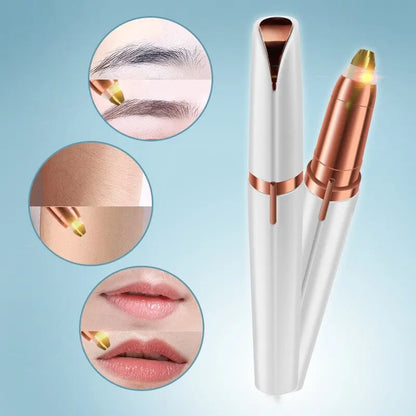 Women's Electric Eyebrow Trimmer - Painless Facial Hair Remover & Shaper