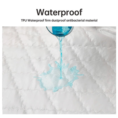 Waterproof Fitted Mattress Cover - Single/Double, Anti-Dust Mite Protector