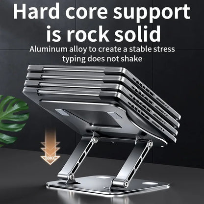 Adjustable Aluminum Laptop & Tablet Stand with Cooling Support for 11-17.5" Devices