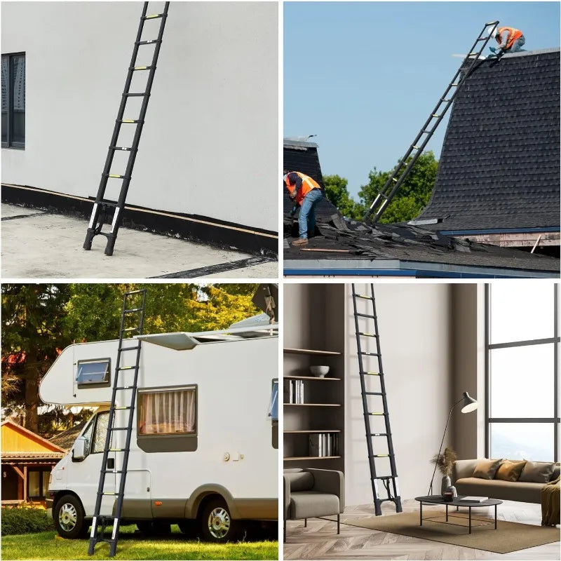 3-step aluminum folding ladder with anti-slip pedals and telescoping design, supports up to 330 lbs. Ideal for versatile tasks and easy storage.