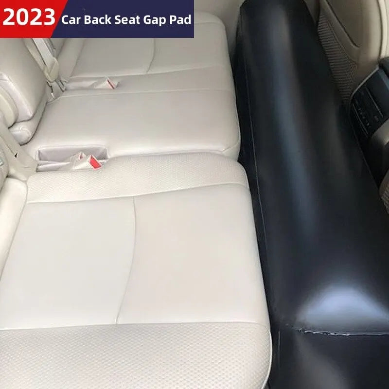 Inflatable Car Backseat Gap Pad made of durable PVC, easy to inflate and store