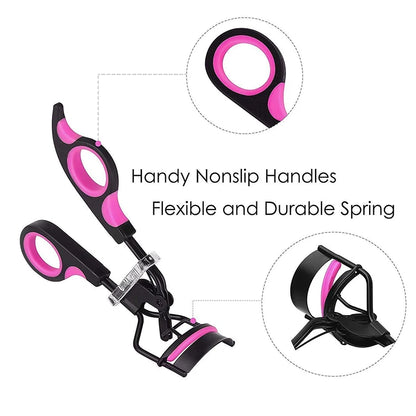 Eyelash Curler with 10pcs Replacement Pads Women Professional Eyelashes Curling Tweezers Clips Lasting Eyes Makeup Beauty Tools