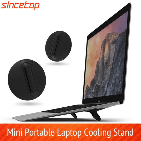 Black notebook cooling bracket for laptops and tablets with a stand and cooler