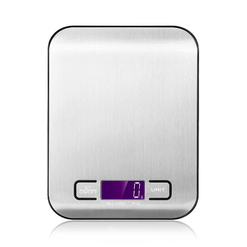 LETIITTGO digital kitchen scale with stainless steel panel and LCD display