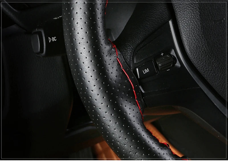 GNUPME Hand-Stitched Steering Wheel Cover