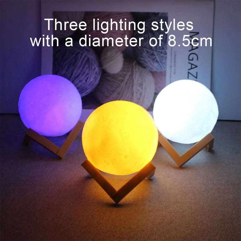 8cm moon lamp led night light